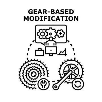 Gear based modification concept vector illustration Stock Illustration