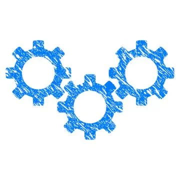Gear Box Grunge Icon 스톡 일러스트