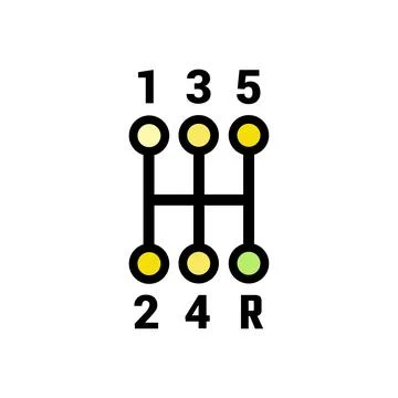 Gear box Icon Vector Illustration. Gear box Lineal Color Icon Stock Illustration