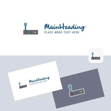 Gear box vector logotype with business card template. Elegant corporate ident Stockillustratie