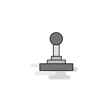 Gear box Web Icon. Flat Line Filled Gray Icon Vector Illustrazione stock