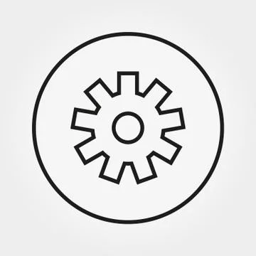 Gear. Building kit. Toy. Vector. Icon. Line. Stock Illustration