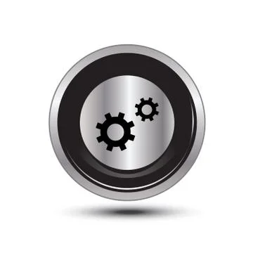 Gear button aluminum Stock Illustration