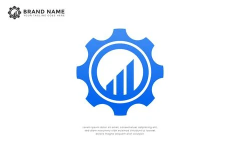 Gear Chart Logo Stock-Illustration