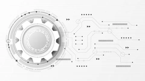 Gear circuit technology background Stock Illustration