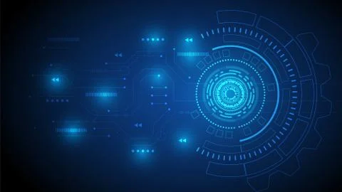 Gear circuit technology background Stock Illustration