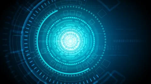 Gear circuit technology background Stock Illustration