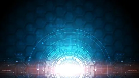 Gear circuit technology background Stock Illustration