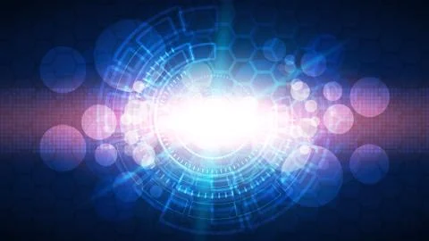 Gear circuit technology background Stock Illustration