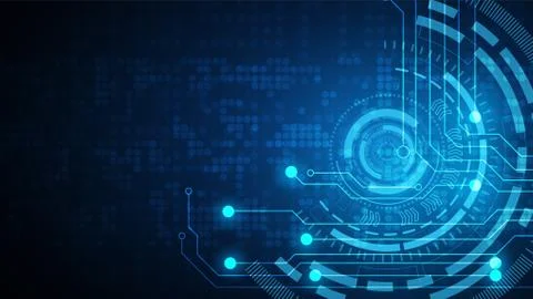 Gear circuit technology background Stock Illustration