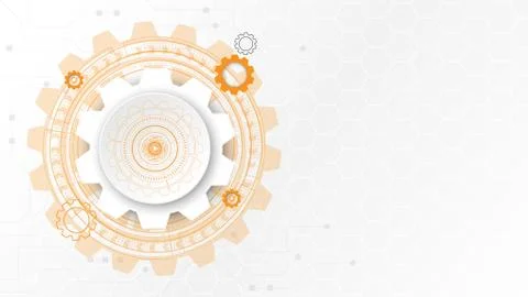 Gear circuit technology background Stock Illustration