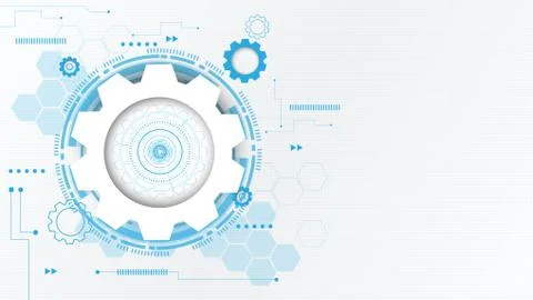 Gear circuit technology background Stock Illustration