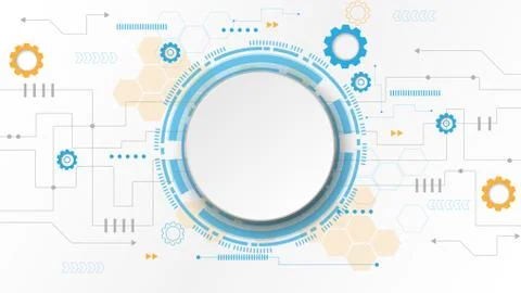 Gear circuit technology background Stock Illustration
