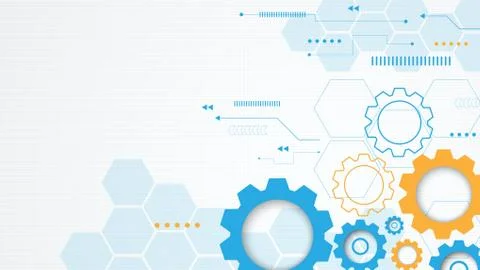 Gear circuit technology background Stock Illustration