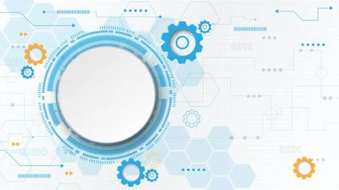 Gear circuit technology background Stock Illustration