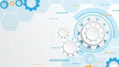 Gear circuit technology background Stock Illustration