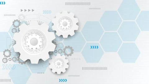 Gear circuit technology background Stock Illustration