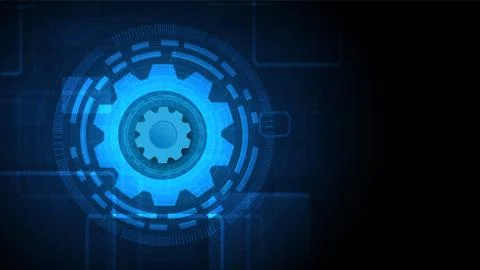 Gear circuit technology background Stock Illustration