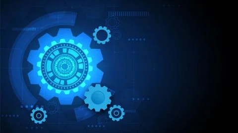 Gear circuit technology background Stock Illustration