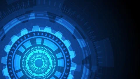 Gear circuit technology background Stock Illustration