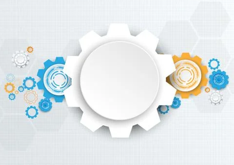 Gear circuit technology background Stock Illustration