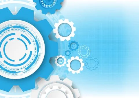 Gear circuit technology background Stock Illustration