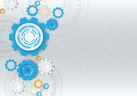 Gear circuit technology background Stock Illustration