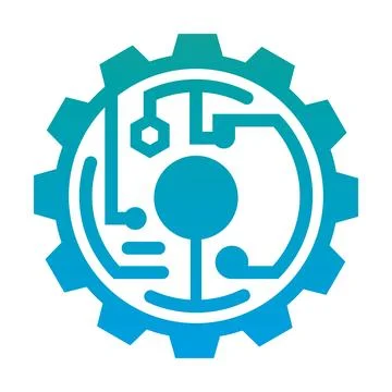 Gear Circuit Technology Engineering Logo Design Mechanic Vector Template Icon Stock Illustration