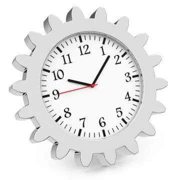 The gear clock Stock Illustration
