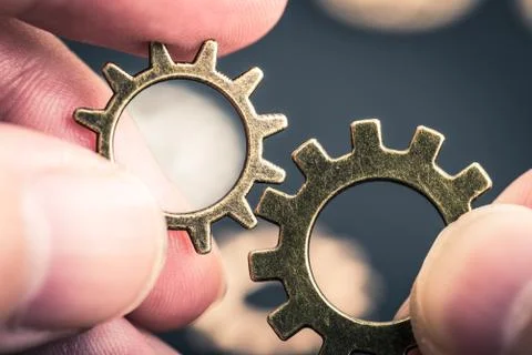Gear, close-up shooting Stock Photos