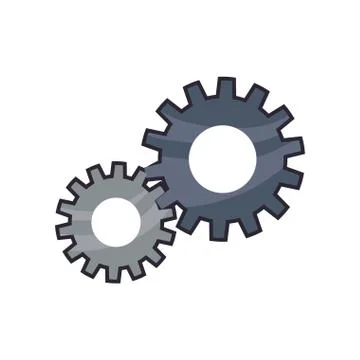Gear cog circle machine part icon. Vector graphic Ilustración de archivo