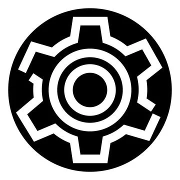 Gear cog icon representing setting and technology 스톡 일러스트