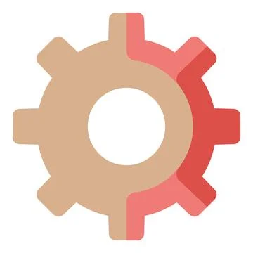 Gear cog icon representing setting, engineering, industrial process, maintenance イラスト素材