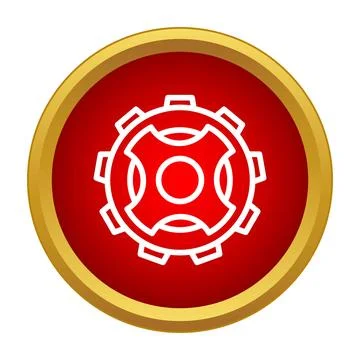 Gear cog icon representing settings and configuration mechanism Stock Illustration