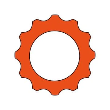Gear cog machine part design Stock Illustration