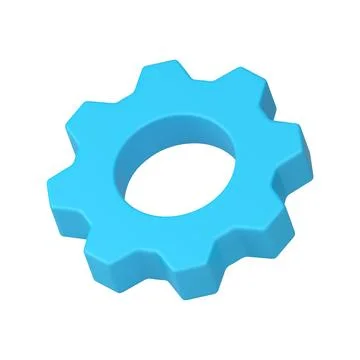 Gear cog wheel mechanism setting progress repair optimizing workflow 3d ico.. Stock Illustration