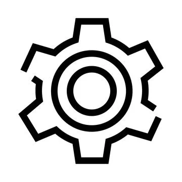 Gear cog wheel symbol representing settings process 스톡 일러스트