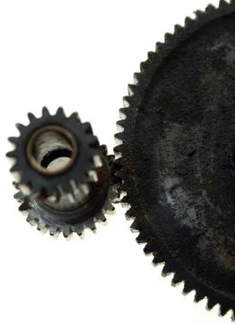 Gear cogs isolated Stock Photos