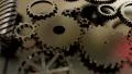 Gear cogs rotating system gearbox watch mechanism HD Footage