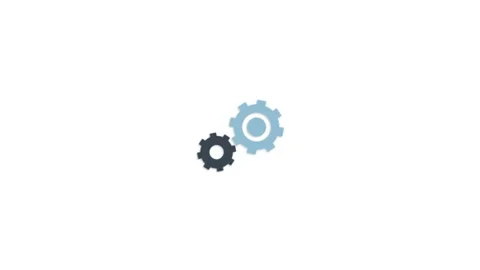 Gear cogs services icon animation for video motion graphics Video stock 202006881