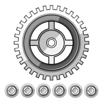 Gear cogwheel mechanism system engineering concept Stock Illustration