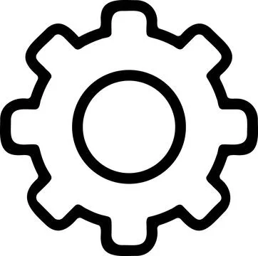 Gear cogwheel for system settings and configuration Stock Illustration