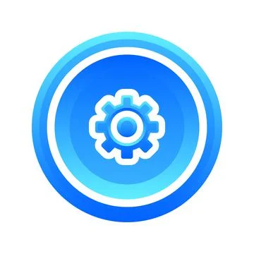 Gear coin gradient logo design template icon Stock Illustration