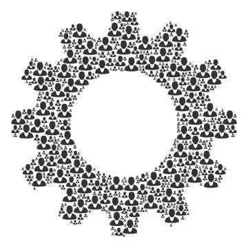 Gear Collage of Client Icons Stockillustratie