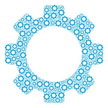Gear Collage of Cogs Stock Illustration