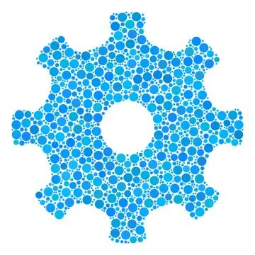 Gear Collage of Dots Stockillustratie