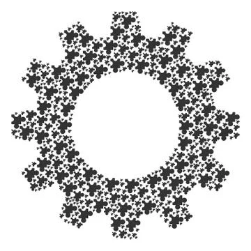 Gear Collage of Plugin Icons Ilustración de archivo