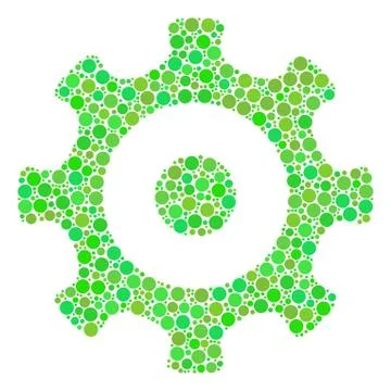 Gear Composition of Circles Stock Illustration