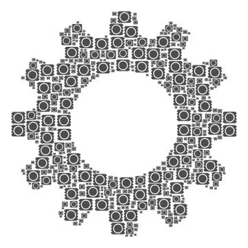 Gear Composition of Condom Package Icons Stock-Illustration