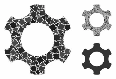 Gear Composition Icon of Raggy Elements イラスト素材